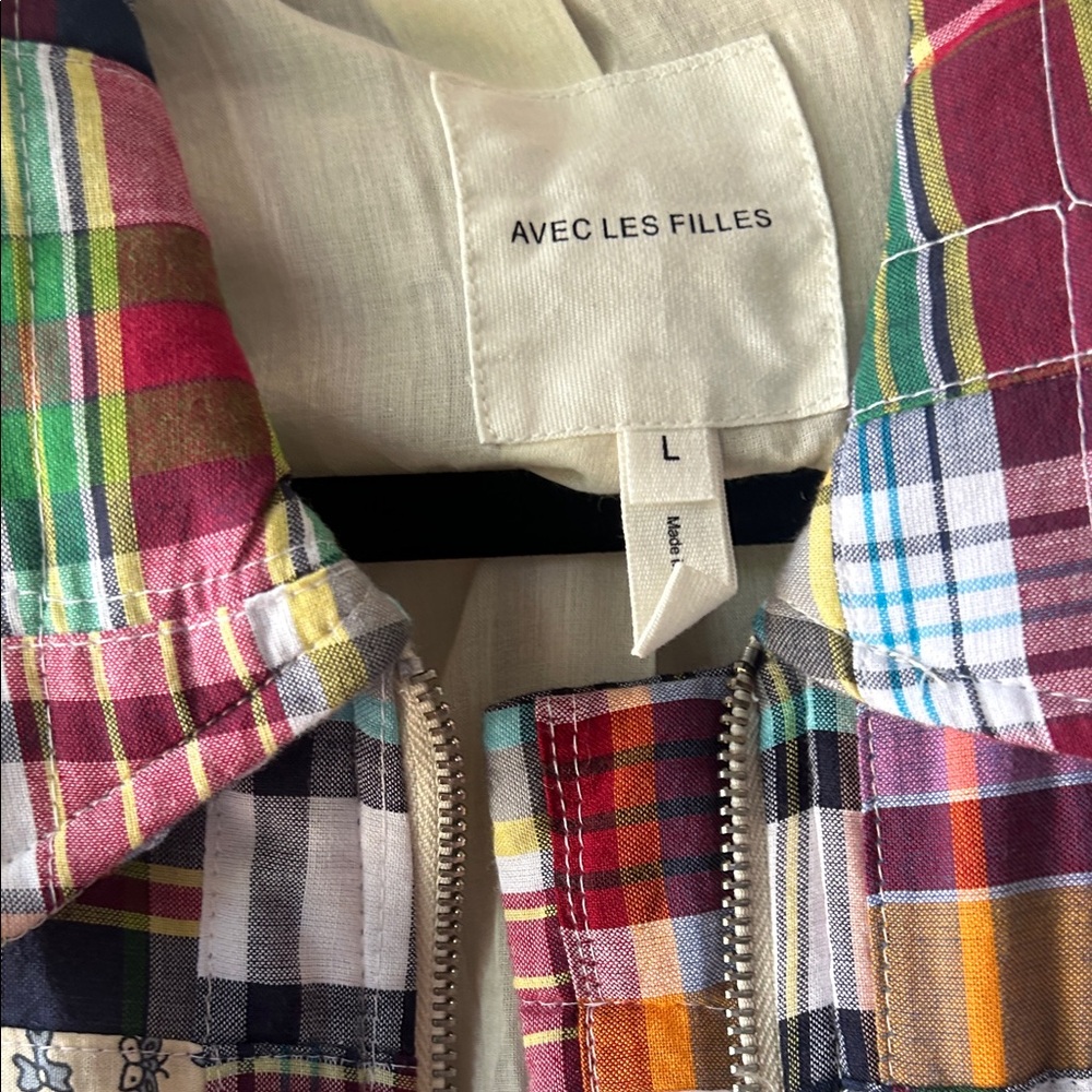 Avec Les Filles Multicolor Plaid Quilted Jacket - Picture 2 of 10